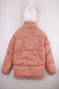 大量訂做夾棉假兩件外套  設計鬆緊袖口保暖連帽外套  夾棉外套供應商 SKVM015 正面照